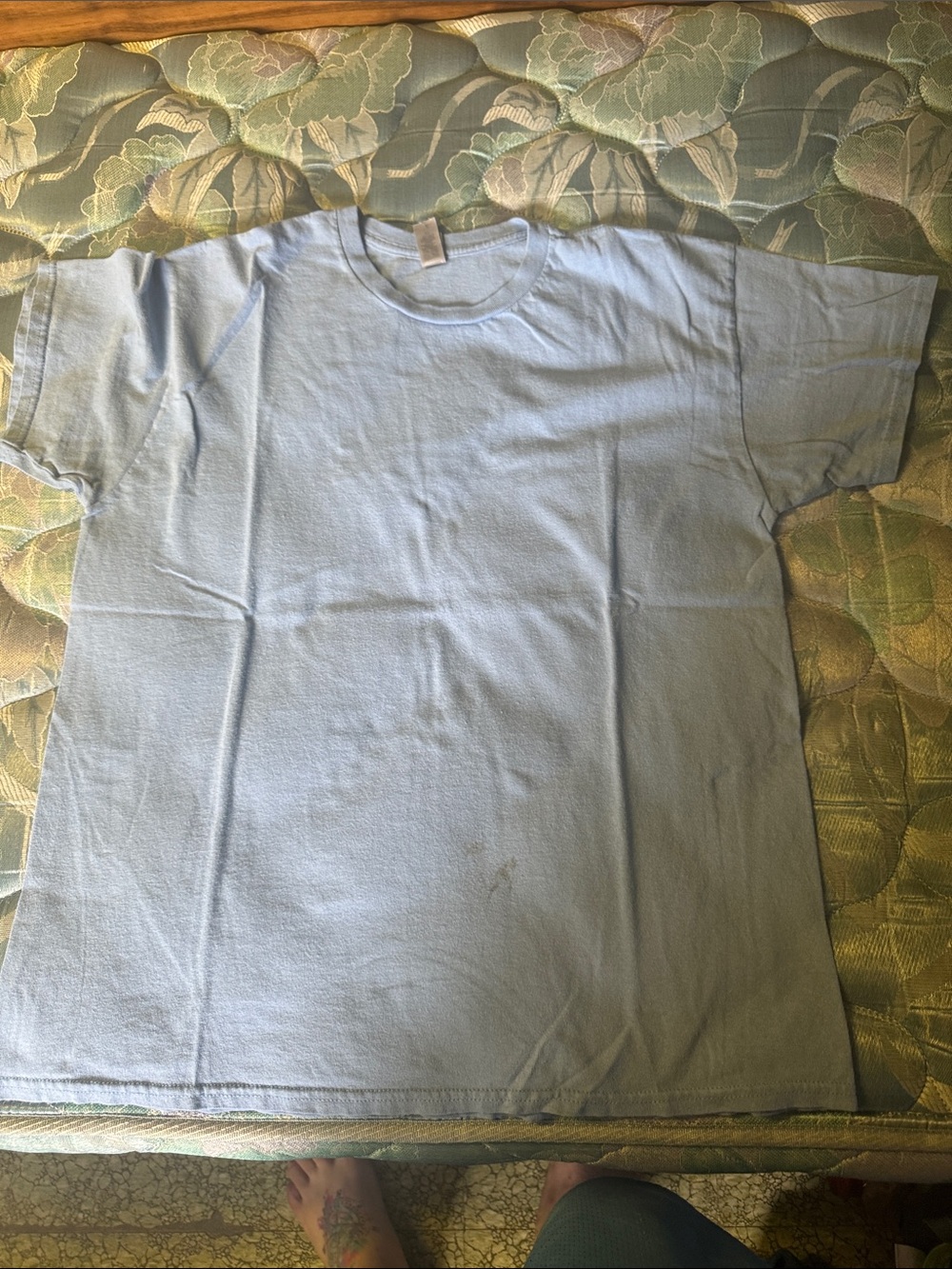 Gildan Pale Blue Short Sleeve Crewneck T-Shirt